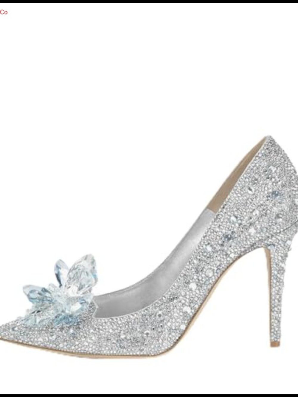 Crystal Rhinestone Pointed Toe Stiletto High Heels Slip On Pumps for Wedding